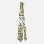 Scrolling Olive Blätter Krawatte (Vorderseite)