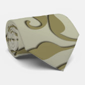 Scrolling Olive Blätter Krawatte (Gerollt)