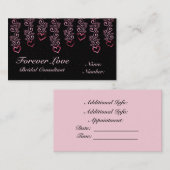 Scrolling Vine Hearts Business Card Terminkarte (Vorne/Hinten)