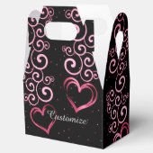 Scrolling Vine Hearts Gable Favor Box Geschenkschachtel (Geöffnet)