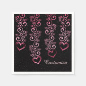 Scrolling Vine Hearts Napkins Serviette (Vorderseite)