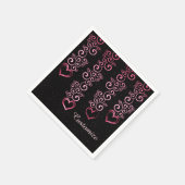 Scrolling Vine Hearts Napkins Serviette (Ecke)