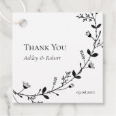 Scrolling Vine Wedding Danke für Ihr Geschenk Geschenkanhänger (Vorderseite)