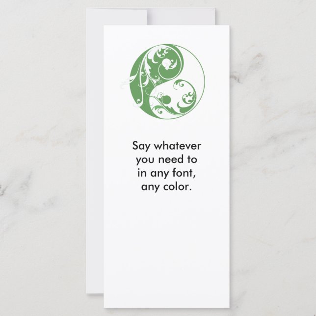 Scrolling Yin & Yang (grün) (Vorderseite)