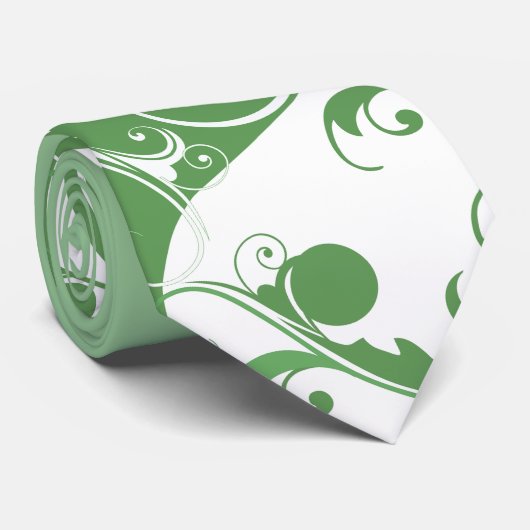 Scrolling Yin & Yang (grün) Krawatte (Gerollt)