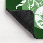 Scrolling Yin & Yang (grün) Mousepad (Ecke)