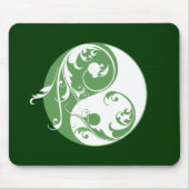 Scrolling Yin & Yang (grün) Mousepad (Vorne)