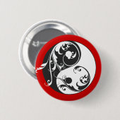 Scrolling Yin & Yang (schwarz) Button (Vorne & Hinten)