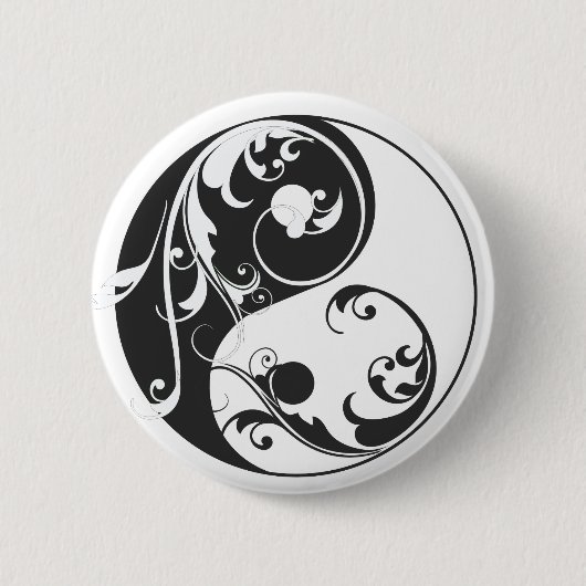 Scrolling Yin & Yang (schwarz) Button (Vorderseite)