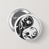 Scrolling Yin & Yang (schwarz) Button (Vorne & Hinten)