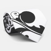 Scrolling Yin & Yang (schwarz) Krawatte (Gerollt)