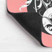 Scrolling Yin & Yang (schwarz) Mousepad (Ecke)