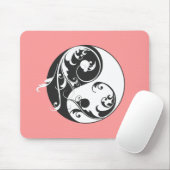 Scrolling Yin & Yang (schwarz) Mousepad (Mit Mouse)