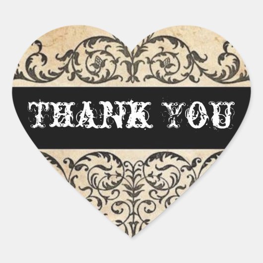 Scrolls rustikale Western Salon Hochzeit Herz-Aufkleber (Vorderseite)