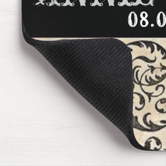 Scrolls rustikale Western Salon Hochzeit Mousepad (Ecke)