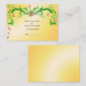 Scrolls und Schmetterlinge Platzkarte (Vorne/Hinten)