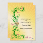 Scrolls und Schmetterlinge Save The Date (Vorne/Hinten)