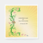 Scrolls und Schmetterlinge Serviette (Vorderseite)