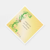 Scrolls und Schmetterlinge Serviette (Ecke)