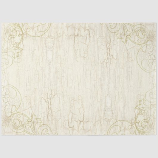 Scrolls Wasserfarbenkrackle Farbe Farbe Textur Dec Seidenpapier (Vorderseite)