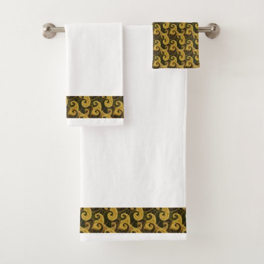 Scrollwork für klassische Stile Badhandtuch Set (Insitu)