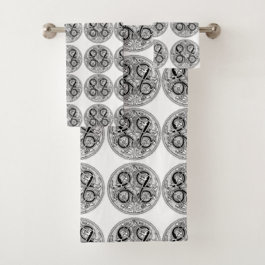 Scrollwork für klassische Stile Badhandtuch Set (Insitu)