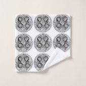 Scrollwork für klassische Stile Badhandtuch Set (Waschlappen)