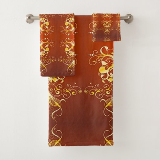 Scrollwork für klassische Stile Badhandtuch Set (Insitu)