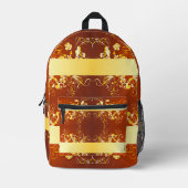 Scrollwork für klassische Stile Bedruckter Rucksack (Vorderseite)