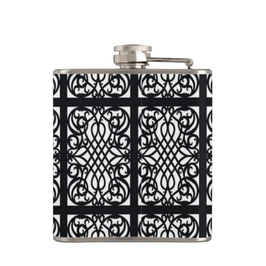 Scrollwork für klassische Stile Flachmann (Rückseite)