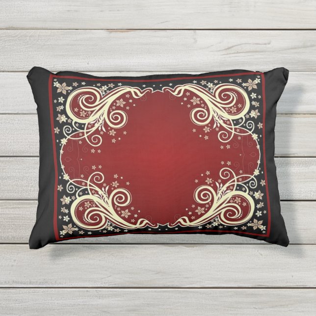 Scrollwork für klassische Stile Kissen Für Draußen (Vorderseite)