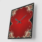 Scrollwork für klassische Stile Quadratische Wanduhr (Winkel)