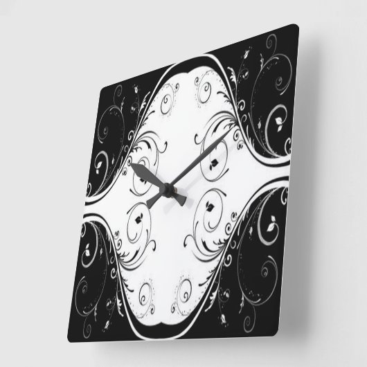 Scrollwork für klassische Stile Quadratische Wanduhr (Winkel)