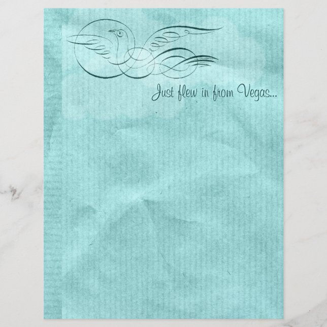 Scrolly Bird (Personalisiertes Scrapbook Paper) (Vorderseite)