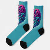 Scrolly Heart w/Tealy Blue Socken (Linkes Detail)