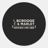 Scrooge And Marley Counting House Ens Runder Aufkleber (Vorderseite)