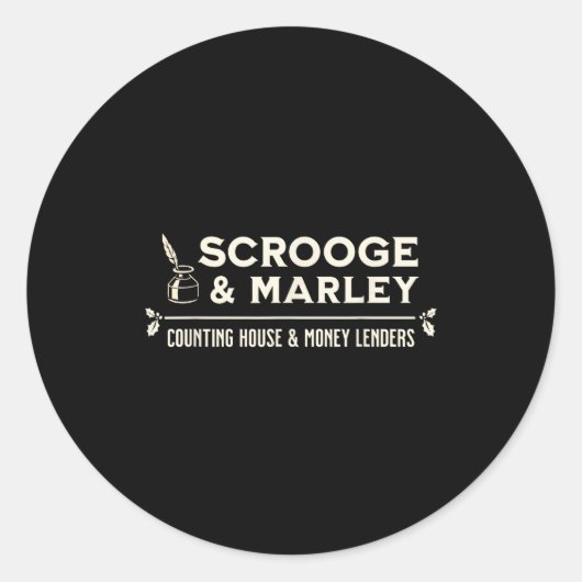 Scrooge And Marley Counting House Ens Runder Aufkleber (Vorderseite)