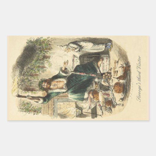 Scrooge-Aufkleber für den dritten Besucher Rechteckiger Aufkleber (Vorderseite)