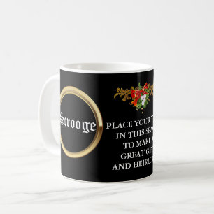 SCROOGE "Bah Weihnachtsmuff!" Personalisiertes Wei Kaffeetasse