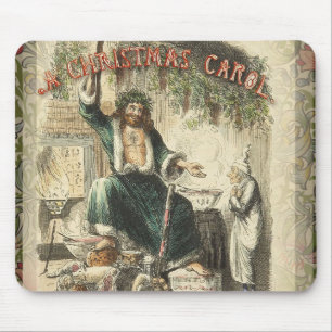 Scrooge Christmas Carol Art Print Illustration Mousepad