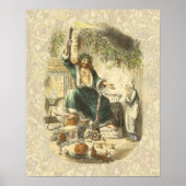 Scrooge Geist von Weihnachten Gegenwart Viktoriani Poster (Vorne)