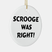 Scrooge hatte recht keramik ornament (Rechts)