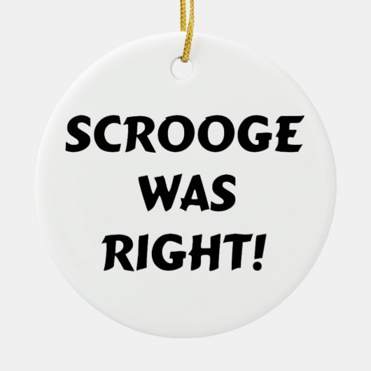 Scrooge hatte recht keramik ornament (Vorne)