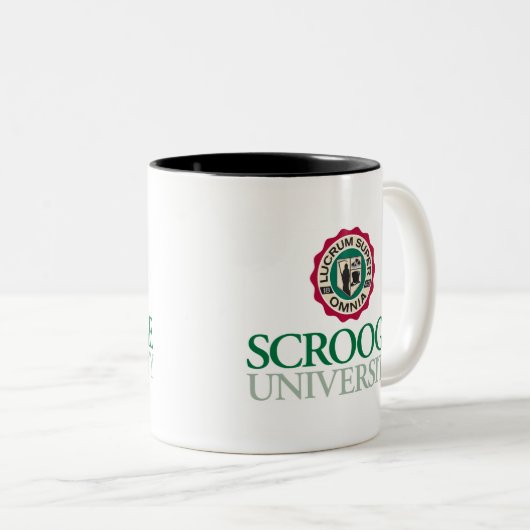 Scrooge Hochschullogo-Kaffee-Tasse Zweifarbige Tasse (VorderseiteRechts)