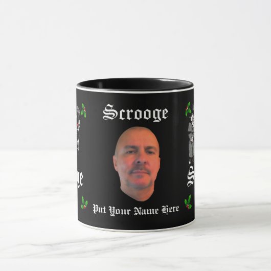 SCROOGE Image/Text Personalisiert Weihnachtsgesche Tasse (Zentrum)