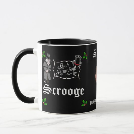 SCROOGE Image/Text Personalisiert Weihnachtsgesche Tasse (Links)