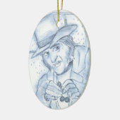 Scrooge in Blau Keramikornament (Links)