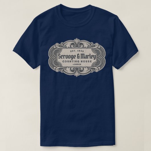 Scrooge Marley Counting House London Est 1843 T-Shirt (Design vorne)