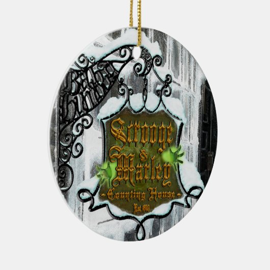 Scrooge&MarleySignScene Keramik Ornament (Rechts)