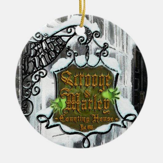 Scrooge&MarleySignScene Keramik Ornament (Vorne)
